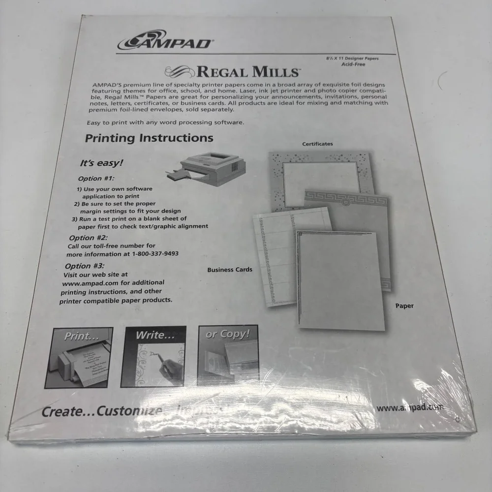 Ampad‎ Specialty Paper Bundle 8.5x11 Scroll Stars Certificate Stationery